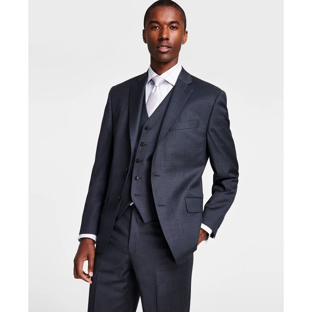 $480 NEW MICHAEL KORS MENS 46S SOLID GRAY WOOL BLAZER SPORT COAT SUIT JACKET